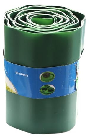 SUBLXPoten Rasenkante 10/15/20 cm Kunststoff Grün Garten Gras Rasen Trennwand Kanten Flexible Gras Barriere Zaun for Outdoor Hof Landschaft Dekor(20cmx9M)