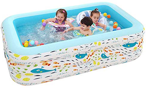 Automatic Inflatable Swimming Pool Thickened Baby Adult Home Paddling Pool Inflatable Kiddie Pool for Relax - Swimming Pool for Kids and Adults (2.1 meters)