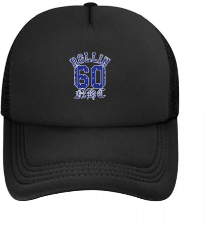 ZTQTQZZ Atmungsaktiv Mesh Baseball Kappe Sporthut Rollin 60 NHC Neighborhood Crips Blaues Bandana-Baseball-Cap lustiger Hut Visierhut Mann Luxushut Luxus Herren Damen