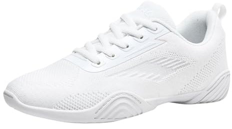 Viaoragiosa WeißE Cheerleading Schuhe,MäDchen Cheerleading Schuhe,Cheerleading Schuhe MäDchen,Cheerleader Schuhe Kid,Weich Und Atmungsaktiv,FüR Cheerleading,WettkäMpfe,Gymnastik,Aerobic
