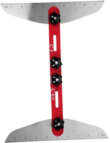 OSALADI Stair Folding Ruler Metal Stair Tread Gauge Template Tool Measuring Tools for Ladders and Riser Projects for Precise Treads