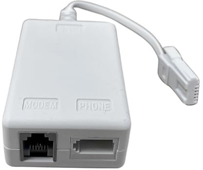 Evoges Divisor de microfiltro ADSL con cable de 11 cm: para que los datos de banda ancha ADSL se conecten al módem o router a través del puerto RJ11 y comunicación de voz para conectar un teléfono u