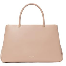 kate spade new york Women's Grace Fine Grain Leather Large Satchel, Timeless Taupe