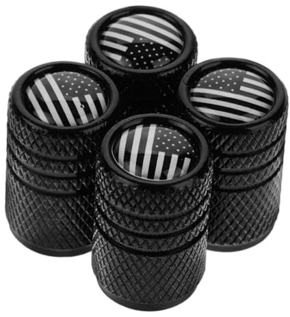 GRIRIW Universelle Ventilkappen Dekorative Ventilkappen Im Amerikanischen Flaggen-Design Für Und Motorräder