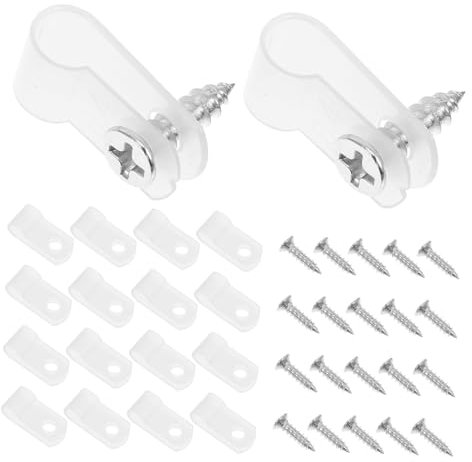 Operitacx 100piezas Clips Para Luces De Cuerda De Sujetadores De Cableado Con Tornillos De Acero Inoxidable Para Instalación De Luces Led Exteriores y Organización De Cables