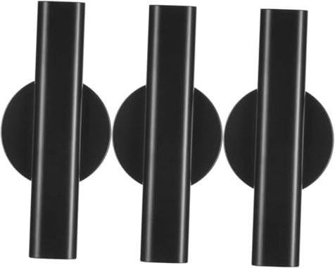 Mobestech Jarrón de Pared Decorativo 3 Piezas Jarrones Colgantes de Metal Negro Soporte para Flores Secas Decoración de Pared Moderna para Salas de y Dormitorios