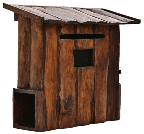 WAMJ AQDY Cassetta Posta Vintage, Cassette Postali, Cassetta Postale in Legno, Rustiche per Esterni, Stile Antico, Fascino Nostalgico, Decorazione per la Casa