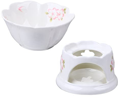 VALICLUD Crisol De Quesos y Chocolate Fondue 5 Pulgadas Cerámica White Multifuncional para Derretir Queso Hogar Cocina Juego Portátil