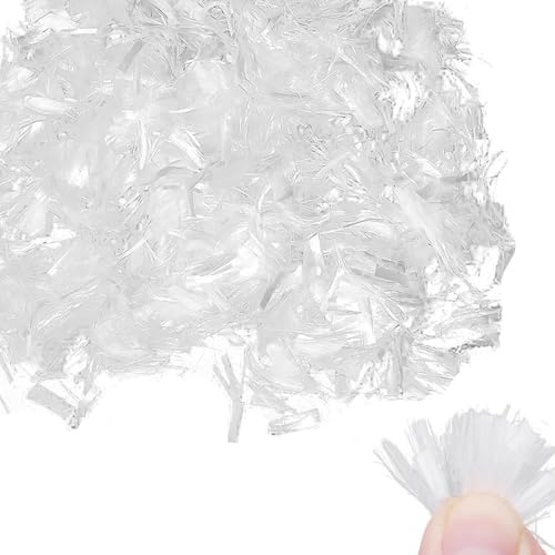 1000g Polypropylen Faser 3mm Für Beton Mörtel Estrich Rissprävention | Synthetisches Material, Armierungsgewebe Für Estrich Beton Und Gips, Rissfreie Aushärtung, Homogene Verteilung Glasfasermatte