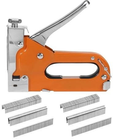 Agrafeuse professionnelle robuste Agrafeuse à ongles manuelle 3 en 1, avec 600 clous, for meubles de rembourrage, outil manuel domestique