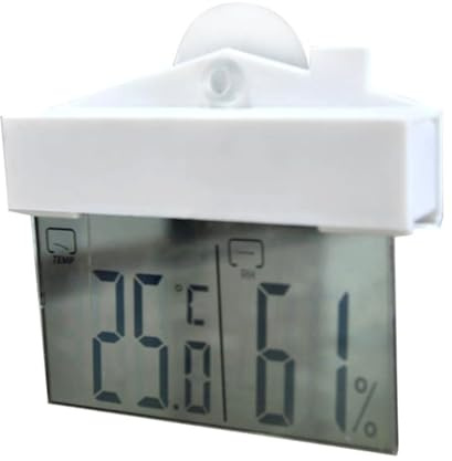 Stazione Meteo, Termometro for finestre con ventosa for interni ed esterni, termometro for finestre LCD di grandi dimensioni, idrometro