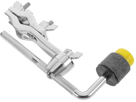 PRETYZOOM Abrazadera de Metal para Montaje de Platillos de Batería para Principiantes, Soporte Ajustable en L, Accesorio Amarillo para Kit de Percusión Portátil y Versátil