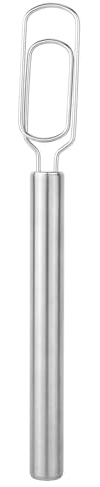 Danish Dough Whisk for Sourdough Starter, 30cm/12in Stainless Steel Dutch Bread Whisk & Dough Mixer Tool Reaches Jar Bottom for Pizza Cooking Baking Dishwasher Safe