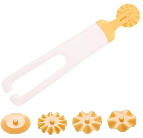 Pastry Cutting Wheel – 4-in-1 Ravioli Rolling Crimper, Dough Cutter Tool, Kitchen Baking Accessory, Durable Stainless Steel Divider Wheel, Easy Grip Handle, Multiuse Cooking Gadget | Convenient Pasta