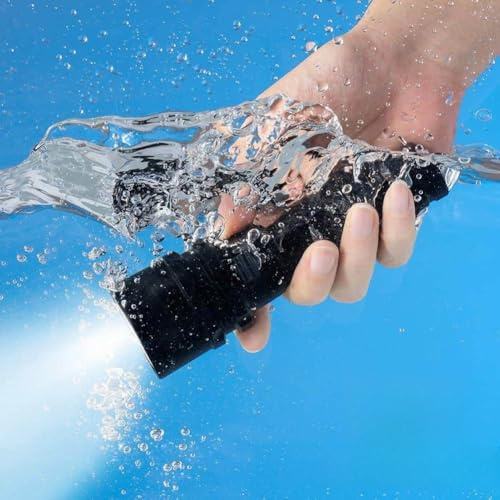 Lampe torche LED avec ampoule L2, 1600 lumens, étanche pour plongée sous-marine, IPX8, profondeur de 50 m, avec bracelet