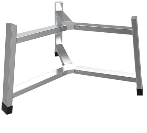 Supporto per fuoco in acciaio inox con fori di sfiato per camino esterno, treppiede a tre gambe da 38/49,5/68,9 cm, per cucinare e campeggio (49,5 cm)