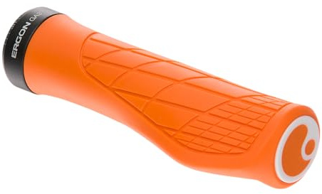 Ergon – GA3 Fahrradgriff | Ergonomisch mit Mini-Wing | MTB, All Mountain, Trail | Regular | Small | Juicy Orange