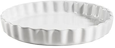 MÄSER Molde para tarta, 27 cm, cerámica, color blanco