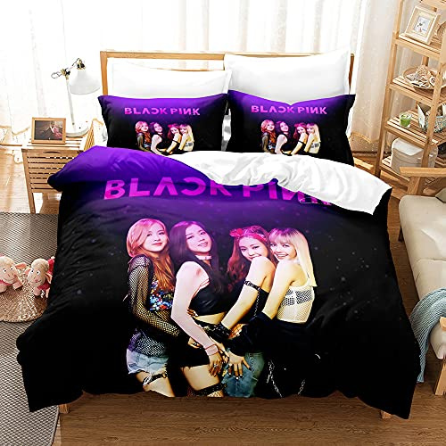 SUNAIAD Bettwäsche 135x200 Mädchen Bettbezüge Set + 1 Kissenbezüge 80x80cm | Karikatur Kinder BettenJugendliche Jungen Raumdekoration Schlafkomfort Niedliche Bunte Blumendruck 2 Stücke