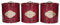 KitchenCraft Storage Canisters, Burgundy, 3 Pieces, Gift Boxed