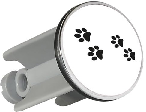 Huuraa Waschbeckenstöpsel Fußtapsen Tapsen Geschenk 4cm höhenverstellbar 6,5 bis 8,5cm Fußtapsen Geschenkidee