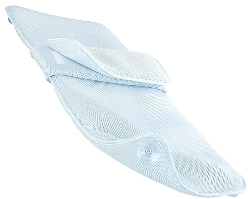 Maximex Badewannenmatte mit Kissen, gepolsterte Badewanneneinlage mit Kissen & rutschfesten Saugnäpfen, schnelltrocknende Badewannenmatte weich mit verstellbarem Badewannenkissen, Wasserdurchlässig