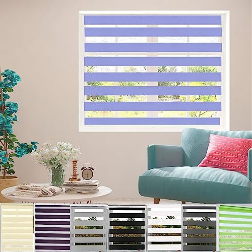 Thermorollo Verdunkelungsrollo 30x160cm innen lichtdurchlässig & verdunkelnd, Verdunkelungsfolie Verdunklungsstoff inkl. Montagematerial, für Fenster & Tür, Lila