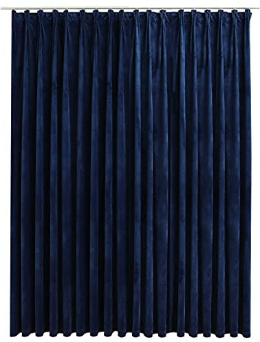 Homgoday Dunkelblaue Samtvorhang 290x245cm für Wohnzimmer & Schlafzimmer - Einzelstück Model134535
