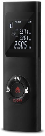 Télémètre Laser Metre Laser Niveau Laser,60m USB Charge mètre Laser telemetre Laser avec Rétroéclairage LCD Mesure du théorème de Longueur/Zone/Volume/Théorème de Pythagore pour Rénovation/Chantier