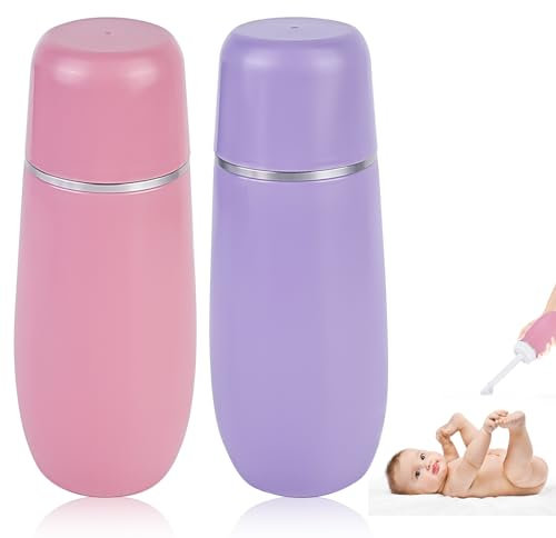 2 Stück Po Dusche Portable Bidet Tragbares Bidet, 400ml Peri Bottle Popodusche Podusche Hand-Reise-Bidet Moderne Po-Dusche Peri Bottle für Postpartale Perinealpflege, Hämorrhoidenbehandlung