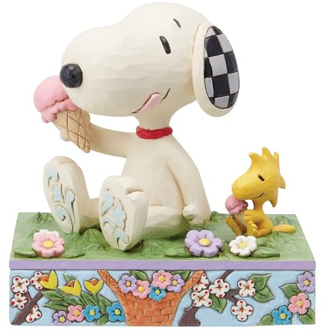 Enesco Peanuts by Jim Shore Snoopy y Woodstock - Figura de Helado