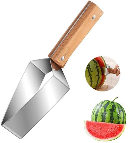 Wassermelonenschneider, Edelstahl, manueller Obstschneider, multifunktionaler Obstschneider, Sommerfrüchte, schnelles Schneiden, Gadget für Küche, Familienfeiern, Camping-Küchenhelfer