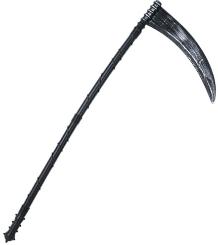 Xinchangda Mittelalterliche Sense, Cosplay-Requisite, 82 cm, abnehmbare Kunststoff-Sense Vintage Horror, Halloween-Requisiten, Kostümzubehör
