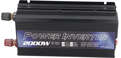 Majatou Convertitore per Auto a Energia Solare Convertitore a Onda Sinusoidale a Basso Rumore Universale in Lega di Alluminio per Ricarica Multiuso 2000 W (#3)
