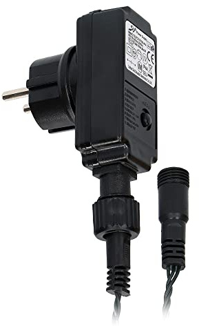 Transformador multifuncional 8 funciones para uso interior y exterior, ideal para iluminación y diversas aplicaciones eléctricas.