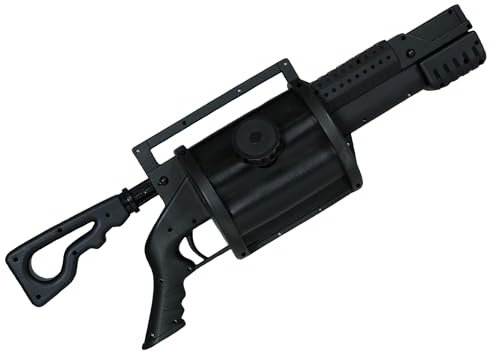 FIESTAS GUIRCA | Wasser-Maschinengewehr Attrappe (60 cm) – Accessoire für Soldatenkostüm Militär Sommer Festival Hawaii Karneval Junggesellenabschied Abschluss Erwachsene Kinder – Schwarz