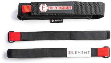 Element Fire Extinguisher Mount, Tactical, Sleeve/Straps, Hook and Loop, Nylon, Black, Element E50 / E100 Extinguishers, Kit