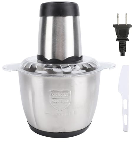 CHEOTIME Robot da Cucina, Tritatutto con Motore in Rame Puro da 300 W Tritacarne Elettrico in Acciaio Inossidabile SUS da 3 L ad Alta Efficienza per Cucina Domestica