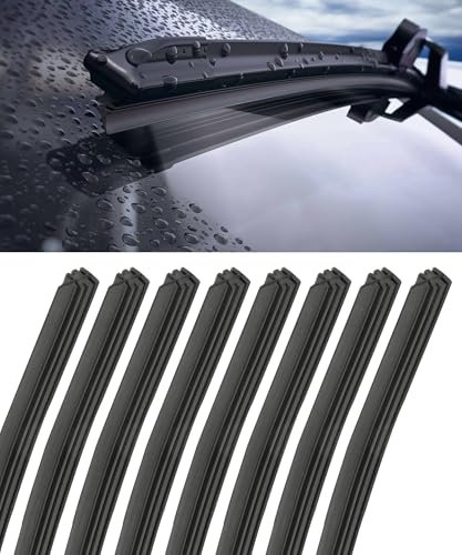 Flaconi 8PCS Gomma Tergicristallo Auto,Gommino Tergicristallo,Universal Scheibenwischergummi,Ricambio Gomma per Tergicristalli,Scheibenwischergummi Ersatz,Aadatti a tutti i Modelli di Auto Più Comuni