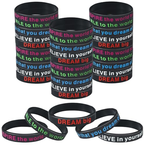 HO-SFSM 30 pezzi Bracciali Motivazionali in Gomma