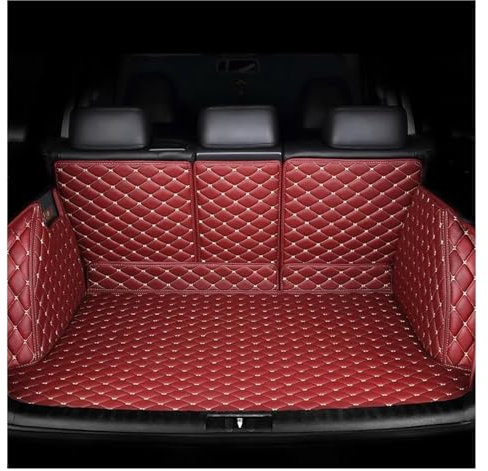 DZSTAIYOUSM Kofferraummatte Für Ford Für Fiesta Juni 1976 – Juli 2023 Auto-Styling-Zubehör Maßgeschneiderte Kofferraummatte Kofferraummatten(WEINROT)