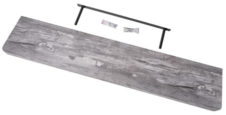 Velano - Bücherregal Wand - Wandregal 118x24 cm - Regal Wand - Schweberegal - Hängeregal - Regalbrett - Vintage Grau - Küchenregal - Bücherregal Kinder - Deko Wohnzimmer - Gewürzregal