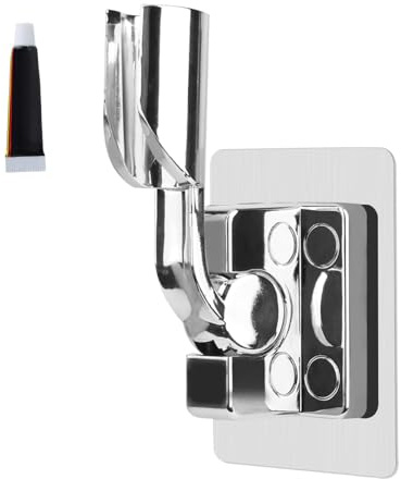 NVGVUP Duschkopfhalterung ohne Bohren, Duschkopfhalterung zum Kleben, Verstellbare Handbrause Halterung, Universal Wandmontierter Duschkopfhalter mit Starke Kleber, Bewegung um 45°Horizontale 180°