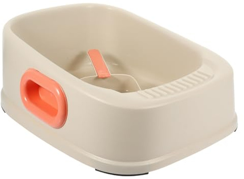 Toyvian Juego De Caja De Arena Para Gatos Arenero Cubierto Orinal Antisalpicaduras Inodoro De Plástico Para Mascotas