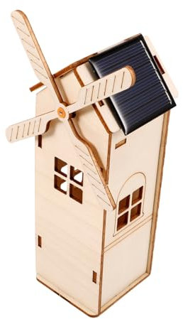 Gatuida Selbstgemacht Solarwindmühle Holz Bausatz Für Kinder Wissenschaftliches Montagespielzeug Aus Sicherem Holz Ohne Batterie Fördert Denkfähigkeiten Und Solarenergie Entdeckung