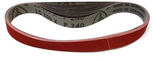 Klingspor - Juego de 10 bandas de lijado para lijadora de cinta de tubo (40 x 760 mm)