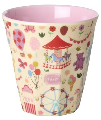 Rice Mittelgroße Melamin Becher Kinderbecher - Pink - Fun Fair Print