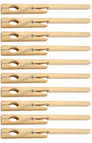 Juego de 10 abrazaderas de tubo de ensayo de madera para tubos de ensayo, equipo de laboratorio escolar para tubos de ensayo de 10-20 mm