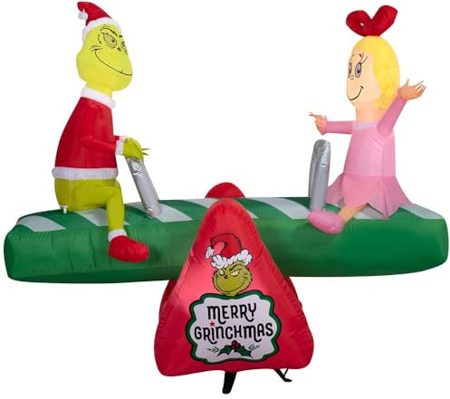 5.5' Gemmy Airblown Inflatable Animated Christmas Teeter Totter Yard Decoration 885567