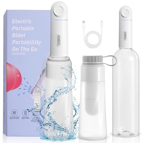 Portable Travel Bidet Kit,Electric 350ml Bidet Sprayer,2 Modes Rechargeable Handheld Bidet for Women Men,Postpartum,Personal Hygiene and Baby Wash